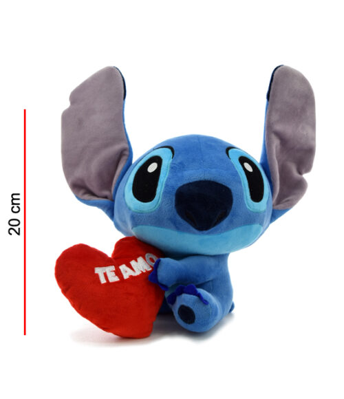 Peluche Stitch 20 Cm Sentado Con Corazon De Costado- Phi Phi Toys