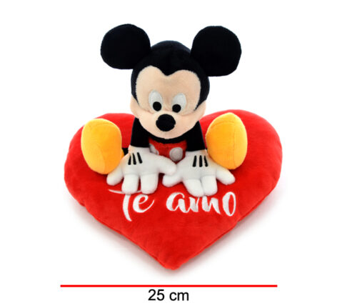 Peluche Mickey Sentado Sobre Corazón- Phi Phi Toys