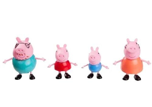 Peppa Pig- Pack x 4 Figuras Familia- Original Vulkanita