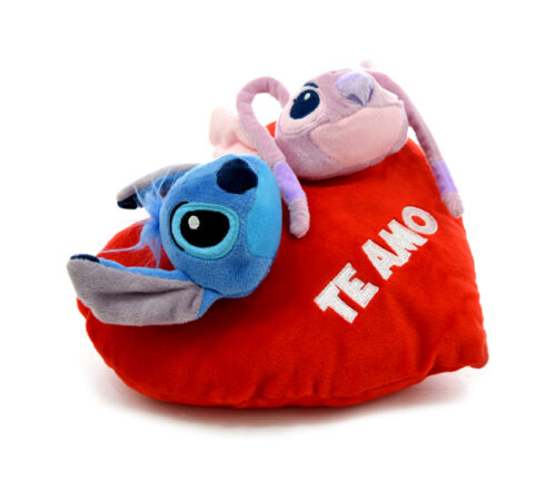STITCH Y ANGEL SOBRE CORAZON 20 X 25 CM Phiphi Toys