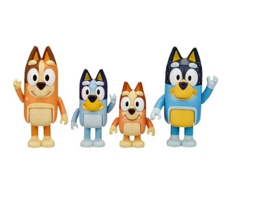 Bluey Figura Articulada Set X4 Disney Jr -ORIGINAL VULCANITA