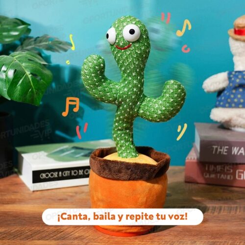 Cactus Bailarin Con Musica, Baila, luces y Repite tu voz