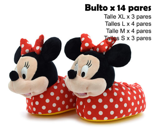 Pantufla De Peluche Minnie Mouse- Phiphi Original Disney