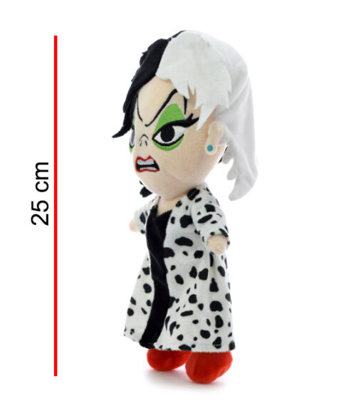 Muñeca Peluche Villana CRUELLA 25CM Original-Phiphi Toys