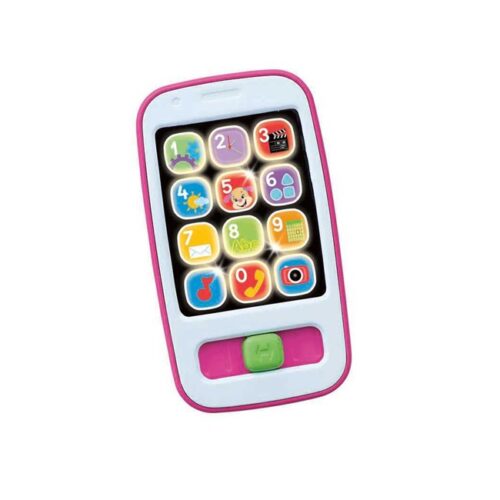 Telefono Celular Smartphone Didactico Musical Rie y Aprende Primera Infancia Color Rosa- Fisher Price