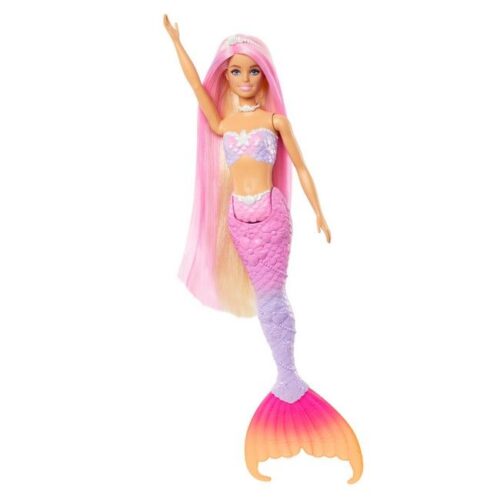 Muñeca Articulada Barbie Sirena Fantasia De Colores Magicos C/Accesorios - Mattel