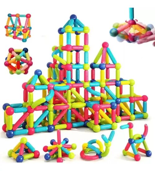 Juego De Construcción Palitos Magnéticos Didácticos 36Piezas