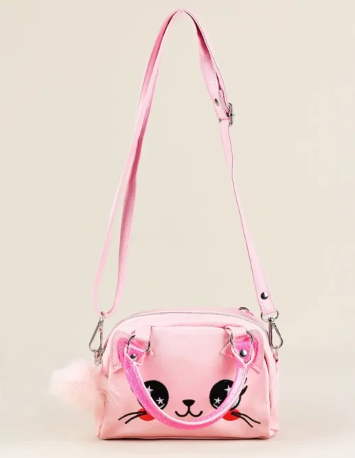 Bandolera Cartera Gato Incluye correa ajustable y desmontable