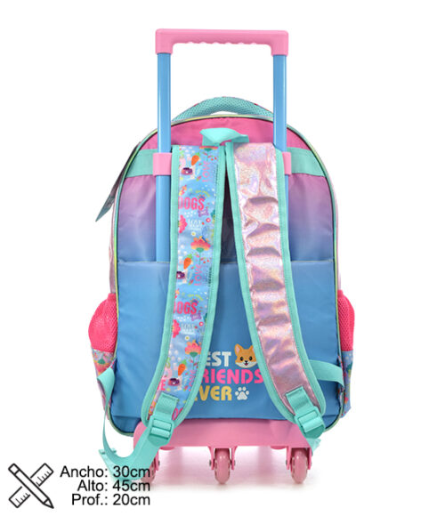 Mochila Carrito Perro 18 Pulgadas 3 Ruedas Color Multicolor - Phi Phi Toys