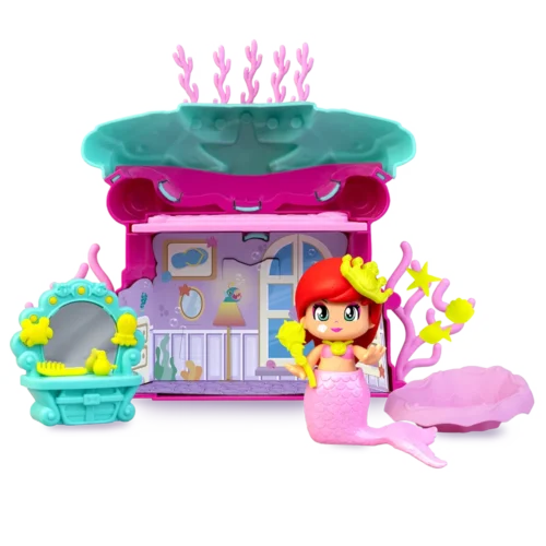 Muñeca Pinypon Set Casa De Mar Sirenita Figura 7cm y Muchos Accesorios-Original