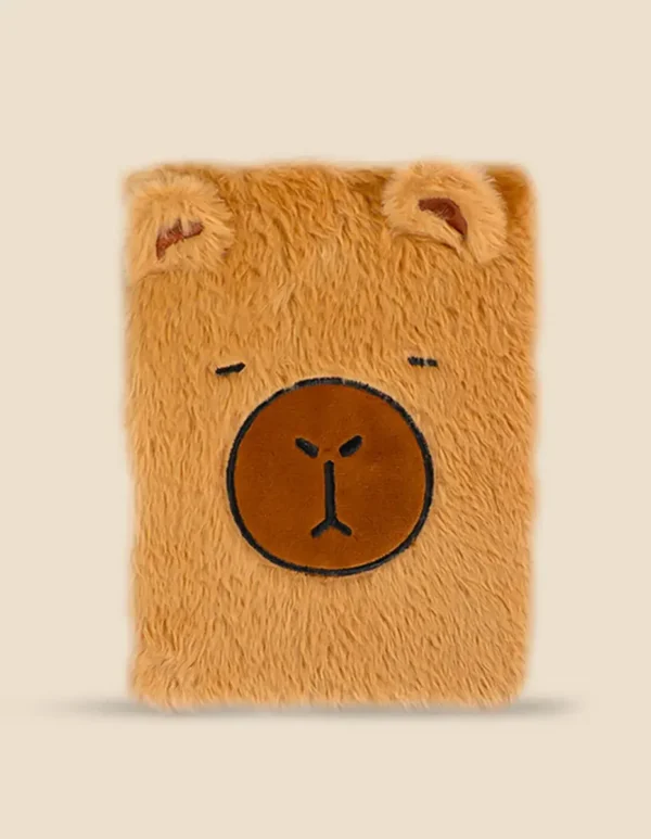 Anotador De Peluche De Tapa Dura C/ 80 Hojas Rayadas Capibara - Imagen 2