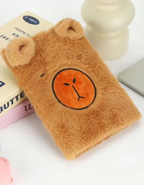 Anotador De Peluche De Tapa Dura C/ 80 Hojas Rayadas Capibara