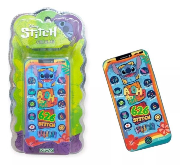 Jueguete Didactico Infantil Celular Stitch Con Luces y Sonidos-(2823) Ditoys