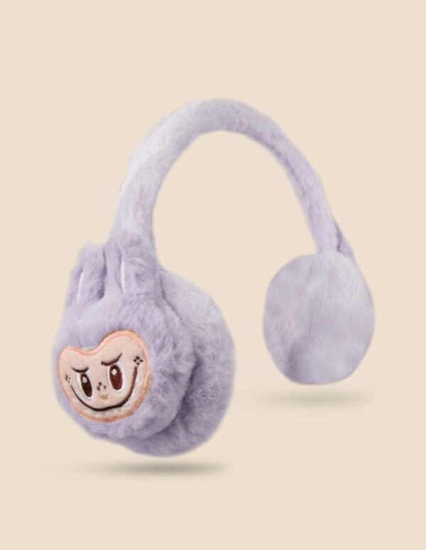 Orejeras Vincha De Peluche Diseño Labubu - Imagen 2