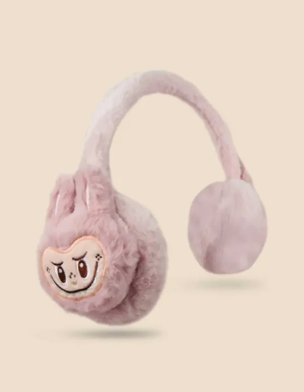 Orejeras Vincha De Peluche Diseño Labubu - Imagen 4