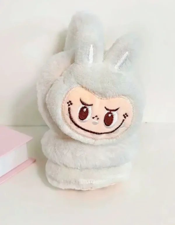 Orejeras Vincha De Peluche Diseño Labubu - Imagen 5