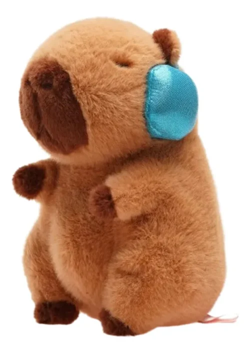 Peluche Capibara Con Auriculares 20cm Original- Phi Phi Toys 8246