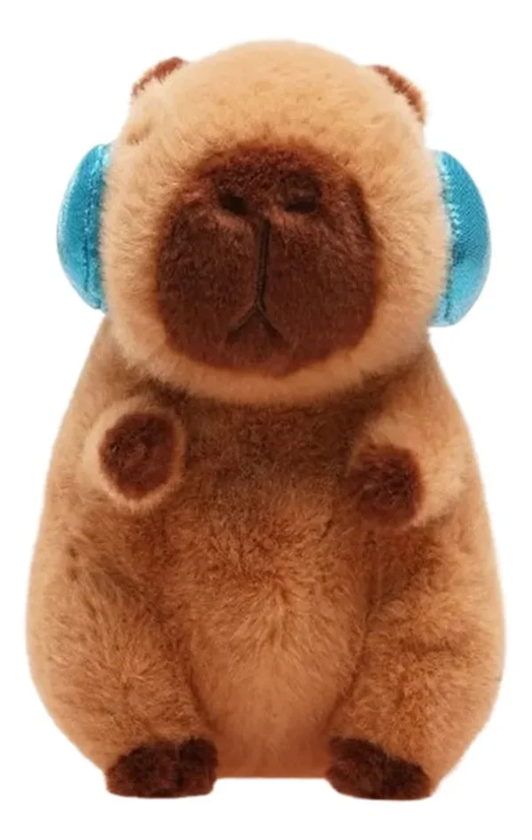 Peluche Capibara Con Auriculares 20cm Original- Phi Phi Toys 8246 - Imagen 3