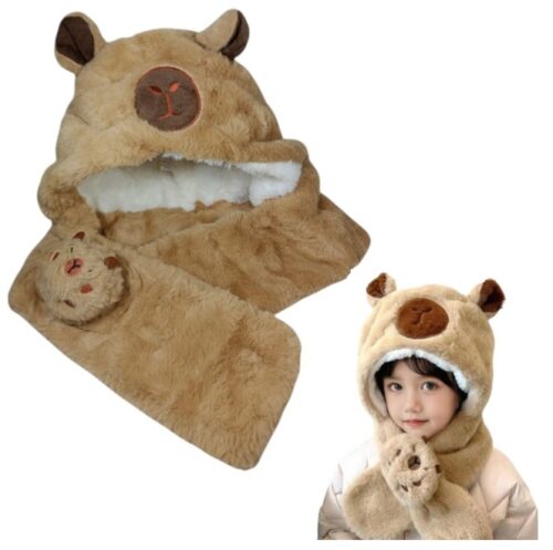 Gorro Con Bufanda De Peluche  Carpinchos Capibaras