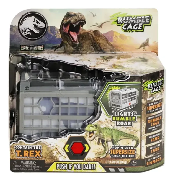 Jurassic World Juego Rumble Cage T. Rex Con Sonido- Original - Imagen 2
