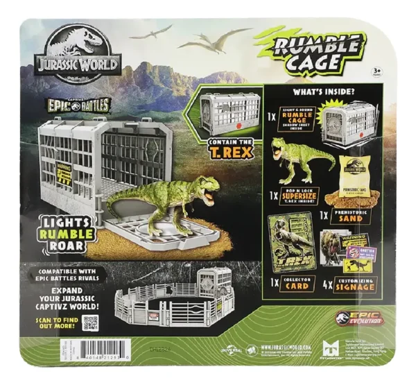 Jurassic World Juego Rumble Cage T. Rex Con Sonido- Original - Imagen 4