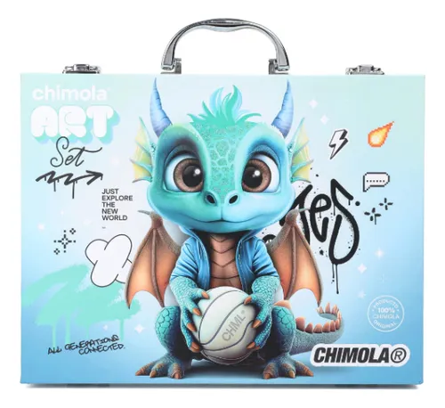 Super Set De Arte Dragon Con Marcadores Doble Punta, Lapices , Pintura,Crayones Etc- Chimola (copia)