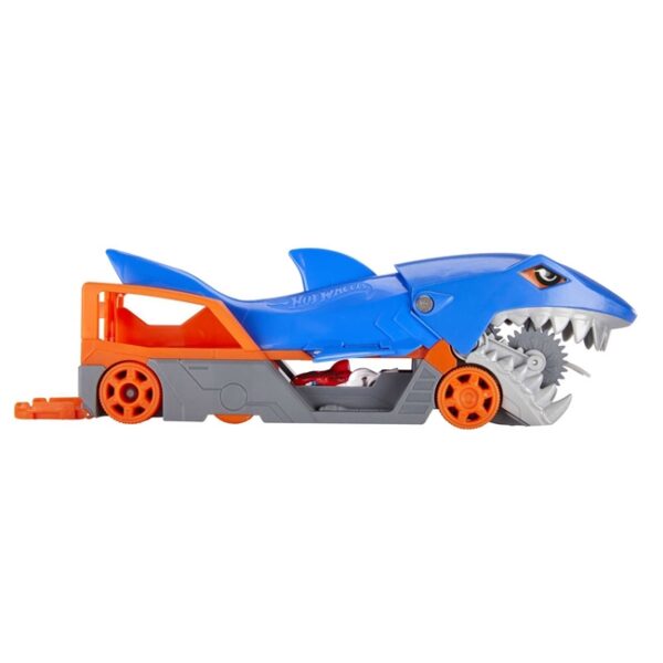 Camión Hot Wheels Remolque Tiburon + Vehiculo escla1:64 - Imagen 6