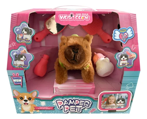 Peluche Capibara Set De Belleza Y Cuidados Mascota Interactivo Con Movimiento Más Accesorios Para Jugar