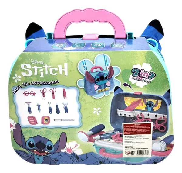 Mi Primer Consultorio Valija Morral Plegable Con Accesorios Doctor/a Stitch - Imagen 4