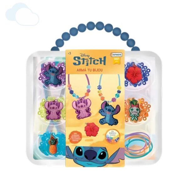 Valija Stitch Disney Kit Bijouterie Con 5 Dijes - Imagen 2