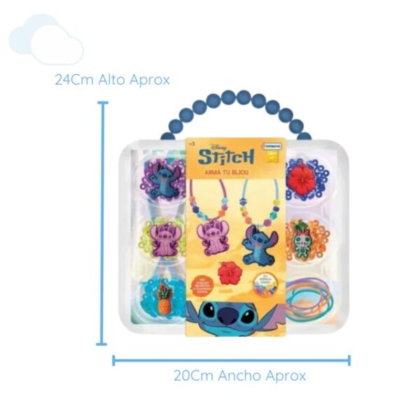 Valija Stitch Disney Kit Bijouterie Con 5 Dijes - Imagen 5