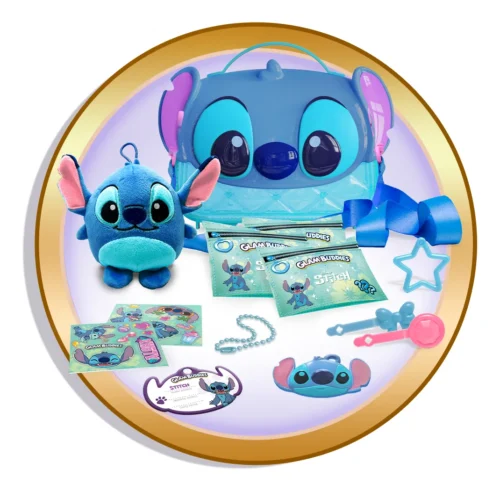 GlamBuddies Cartera Stitch con Peluche 16cm Y Accesorios