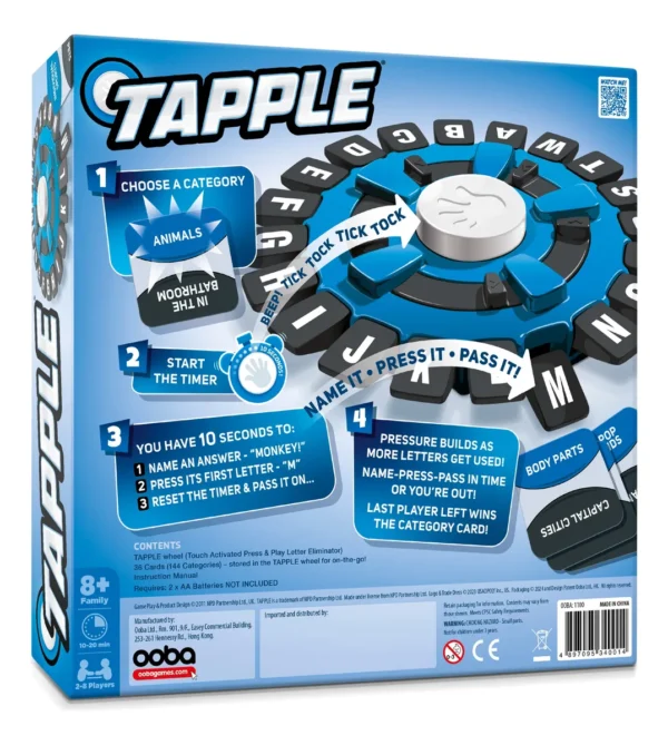 Juego De Mesa Palabras/Pasapalabras Tapple Basta- Original - Imagen 2