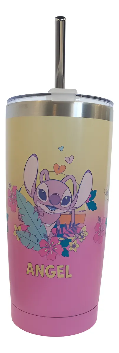 Vaso Termico Stitch - Licencia Oficial Rosa Stitch - Imagen 3