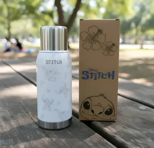 Termo Stitch 750ml Negro Acero Inoxidable Dls7194-Lic. Oficial