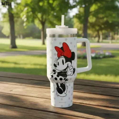 Vaso Termico 880ML Acer Inoxidable c/Tapa y Sorbete DISNEY MINNIE– Clandestine
