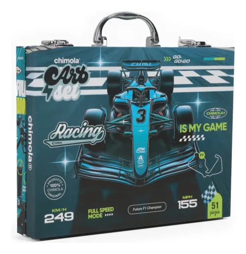 Super Set De Arte F1 racingCon Marcadores Doble Punta, Lapices , Pintura,Crayones Etc- Chimola