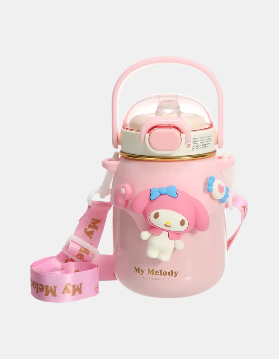 Botella Infantil 700Ml Sanrio Doble Capa Acero inoxidable y correa Varios Motivos - Imagen 14