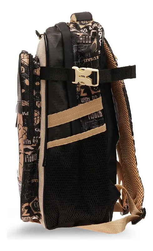 Mochila Escolar 16'' Fútbol Copa Del Mundo. Phi Phi Toys Color Negro C/dorado - Imagen 2