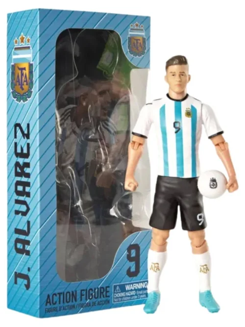 Muñeco Julian Alvarez Articulado 20 cm Sockers Figura Futbol AFA